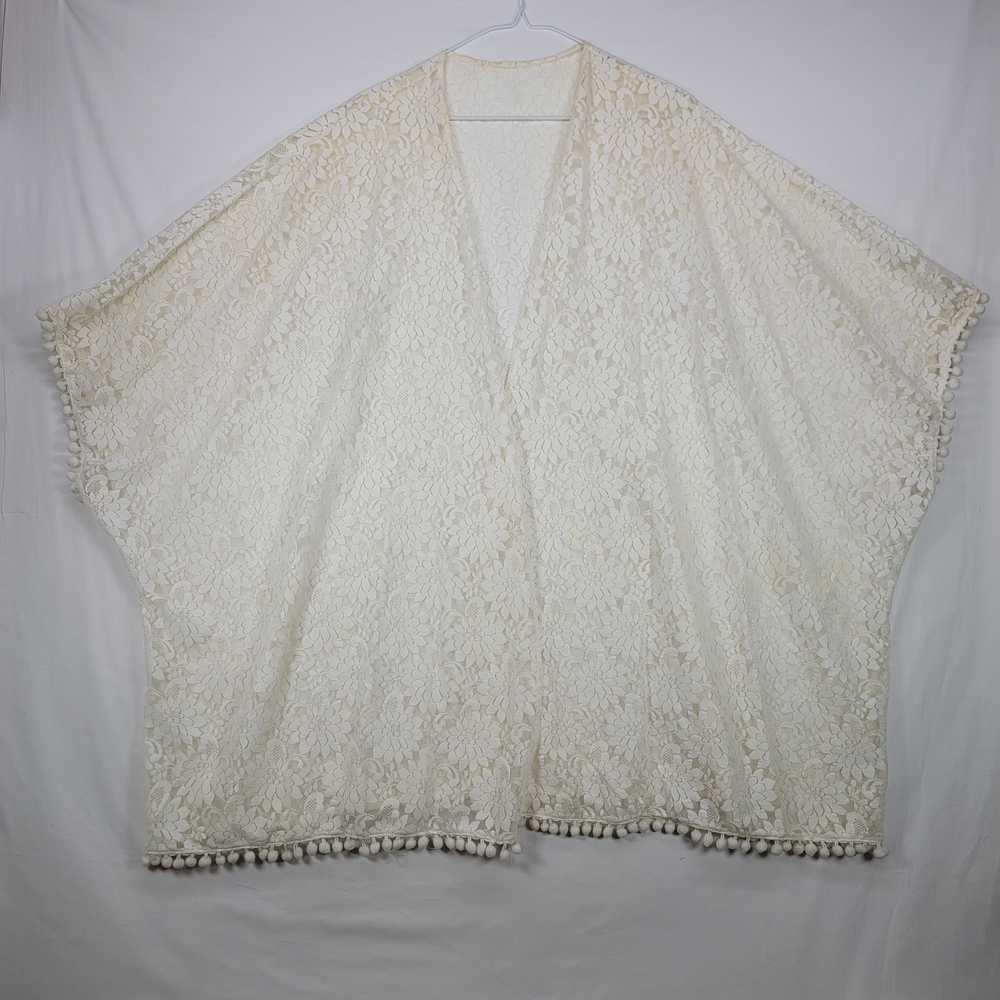 Chic Cream Lace Women Swim Coverup